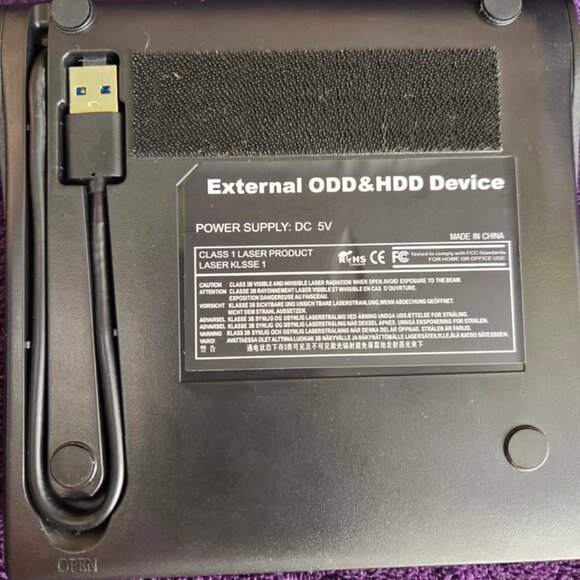 Cocopa External CD DVD Drive USB 3.0 Portable CD DVD +/-RW Drive - Picture 2 of 5